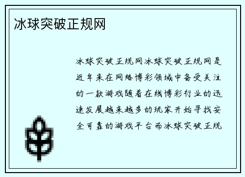冰球突破正规网